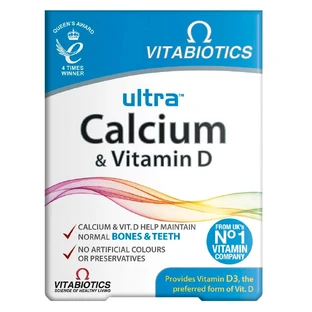 Vitabiotics Ultra Calcium amp; Vitamina D, 30 comprimidos
