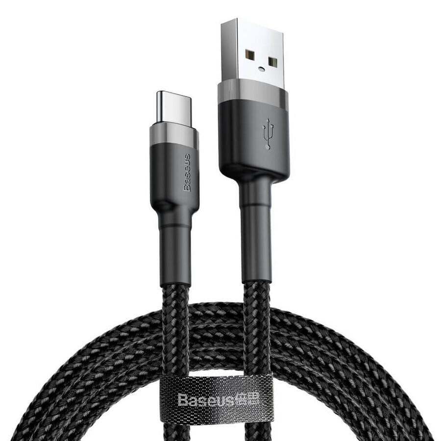 Baseus Cafule Cable USB-A / USB-C QC3.0 2A 3m - gris-negro