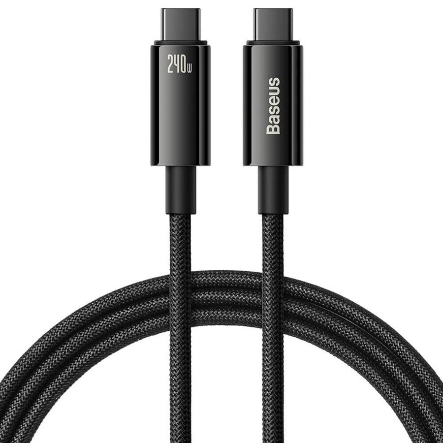 Baseus kabel CAWJ040001 USB-C - USB-C 240W 480Mbps 1m - zwart