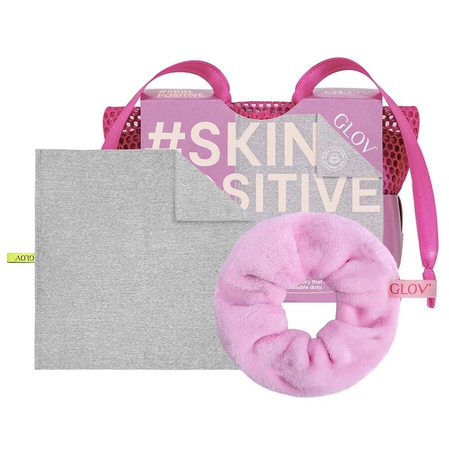 Glov Skin Positive toalla facial + set de borrador + bolsa de aseo