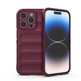 Magic Shield Case case for iPhone 14 Pro flexible armored case burgundy