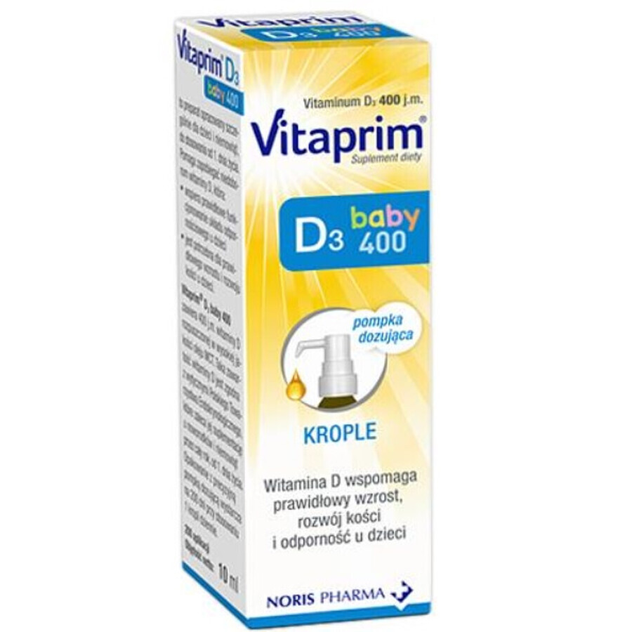 Vitaprim D3 Baby 400, gocce, 10 ml