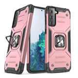 Wozinsky Ring Armor gepantserde hybride hoes + magnetische houder Samsung Galaxy S22 Ultra goud