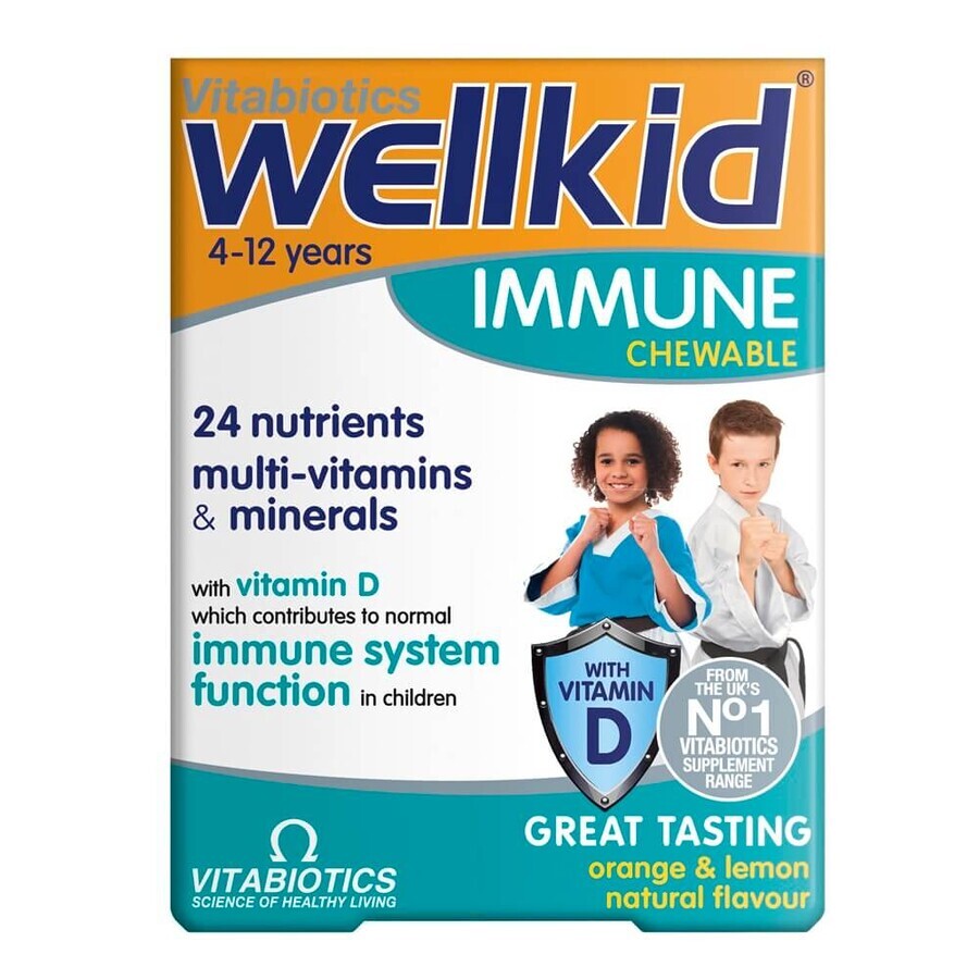 Vitabiotics Wellkid Immune, 30 compresse masticabili