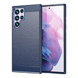 Custodia in carbonio Samsung Galaxy S23 Custodia in silicone ultra flessibile in carbonio blu
