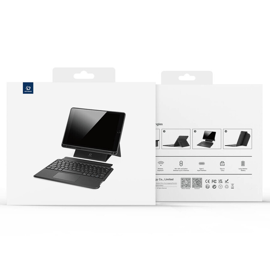 Dux Ducis DK Series Bluetooth Keyboard Case for Apple iPad Pro 12.9 (2020/2021/2022) - black