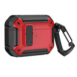 Estuche blindado para Airpods 4 con mosquetón - rojo