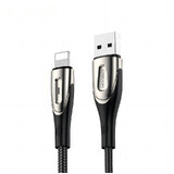 Joyroom Sharp Series S-M411 Câble USB-A / Lightning 3A 1,2m avec indicateur de charge - noir