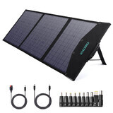 Choetech SC008 cargador solar plegable 120W DC / USB-C / 2x USB-A - negro