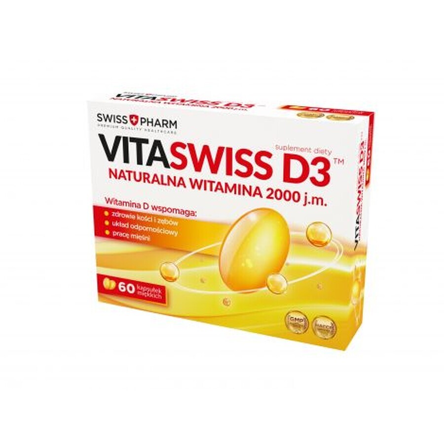 Vitaswiss D3 2000 UI. 60 capsule