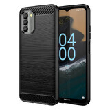 Funda de carbono Nokia G400 funda de silicona flexible de carbono negro