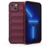 Magic Shield Case case for iPhone 14 Plus flexible armored case burgundy