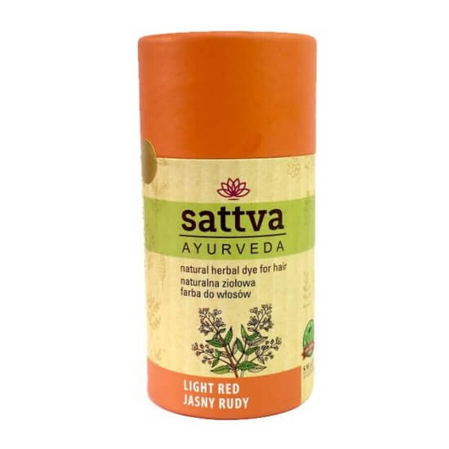 Sattva Tinte Natural de Hierbas para el Cabello Tinte natural de hierbas para el cabello Rojo Claro, 150 g