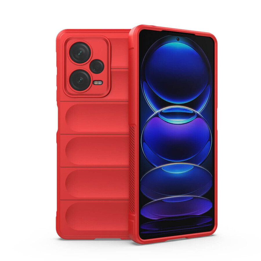 Custodia Magic Shield per Xiaomi Redmi Note 12 Pro+ custodia flessibile blindata rossa