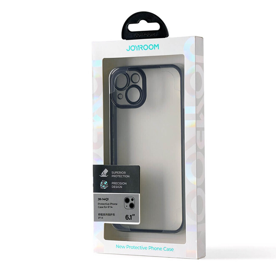 Joyroom 14Q Case case for iPhone 14 case cover with metallic frame black (JR-14Q1-black)