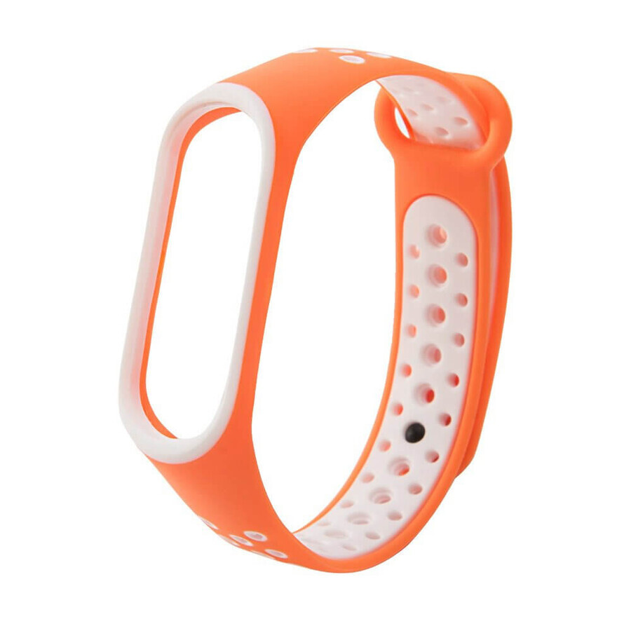Acquista Cinturino di ricambio in silicone per Xiaomi Mi Band 4 / Mi Band 3 Dots arancione e bianco Cinturino di ricambio in silicone per Xiaomi Mi Band 4 / Mi Band 3 Dots arancione e bianco