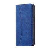 Magnet Fancy Case pour Samsung Galaxy S22+ (S22 Plus) étui porte-cartes support de cartes bleu
