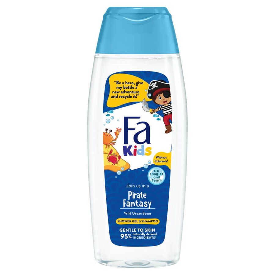 Comprar Fa Kids Gel y champú con fragancia Pirate Fantasy Wild Ocean, 400 ml Fa Kids Gel y champú con fragancia Pirate Fantasy Wild Ocean, 400 ml