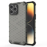 Honeycomb iPhone 14 Pro étui hybride blindé noir