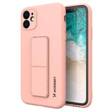 Wozinsky Kickstand Case siliconen hoesje met standaard iPhone 11 Pro Max roze