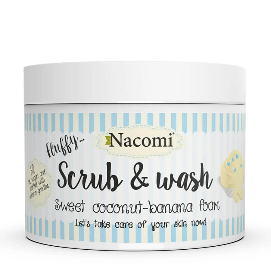 Nacomi Peeling- und Reinigungsschaum Kokosnuss-Banane, 180 ml