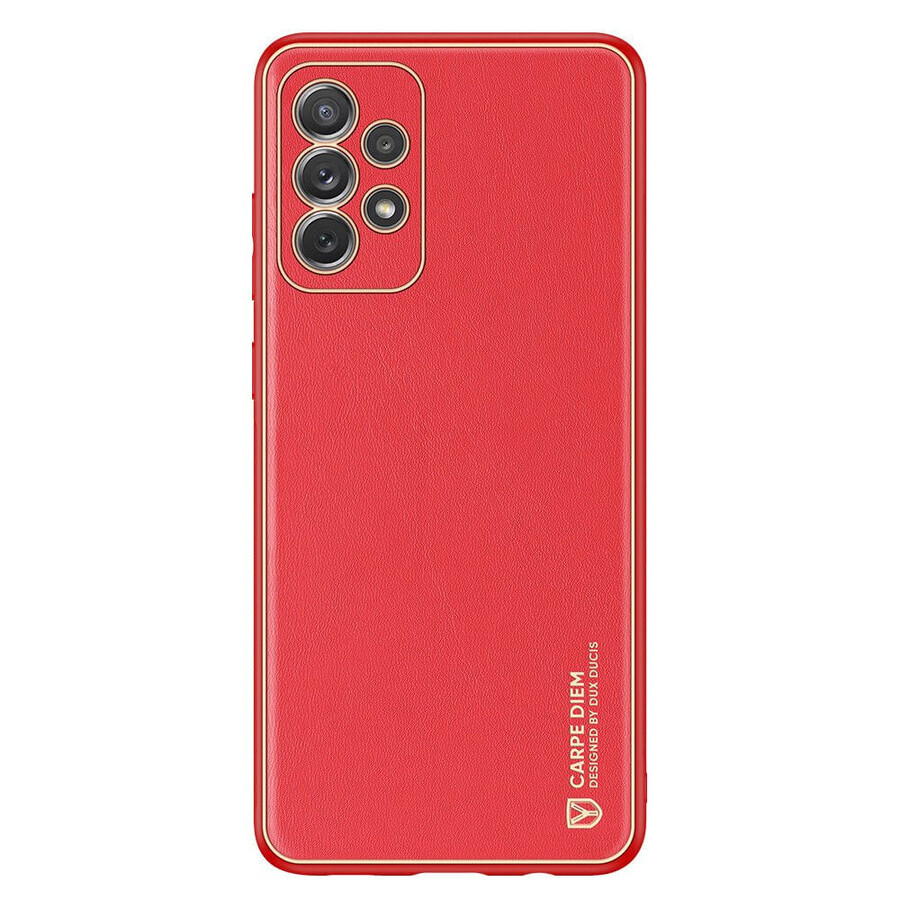 Dux Ducis Yolo elegante funda de ecopiel Samsung Galaxy A72 4G rojo