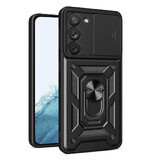 Etui Hybrid Armor Camshield pour Samsung Galaxy S23 étui blindé avec protection de l'appareil photo noir