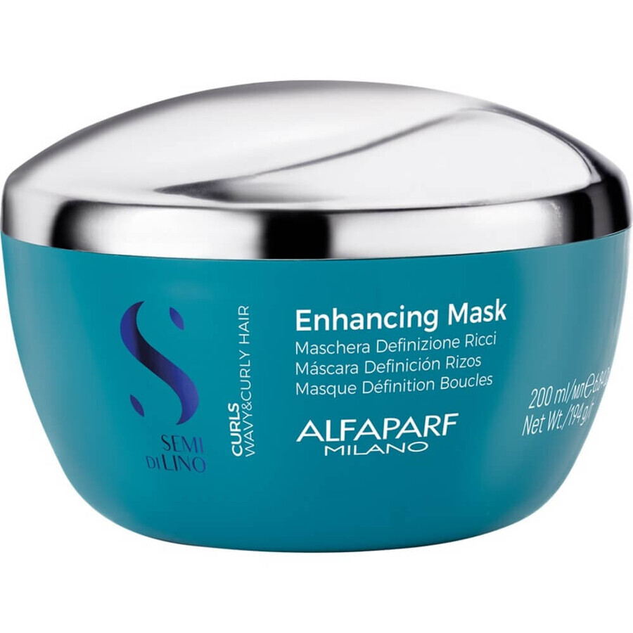 Alfaparf Semi Di Lino Krullen Versterkend Masker voor Krullend Haar, 200 ml
