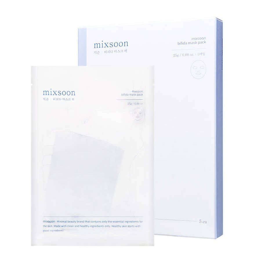 Mixsoon Bifida Mask Pack Sheet Mask Set, 5 pieces