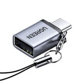 Ugreen US270 Adaptor USB-C (masculin) / USB-A 3.0 (feminin) cu șnur - gri