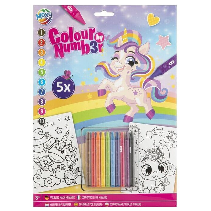 Colorear con ceras Unicornio