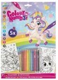 Color by number with crayons Unicorn