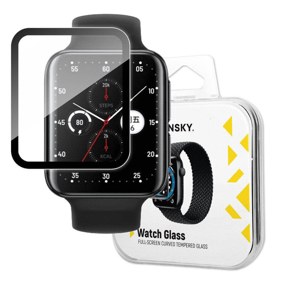 Wozinsky Watch Glass vetro ibrido per Oppo Watch 2 46 mm nero