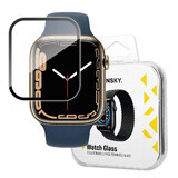 Wozinsky Watch Glass verre hybride pour Apple Watch 7/8/9 41mm noir