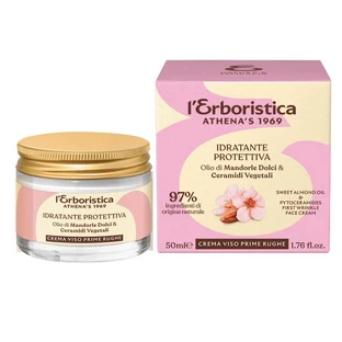 L Erboristica Crema facial hidratante antiarrugas con aceite de almendras, 50 ml
