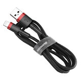 Baseus Cafule USB-A / Lightning 2.4A QC 3.0 1 m cable - black and red