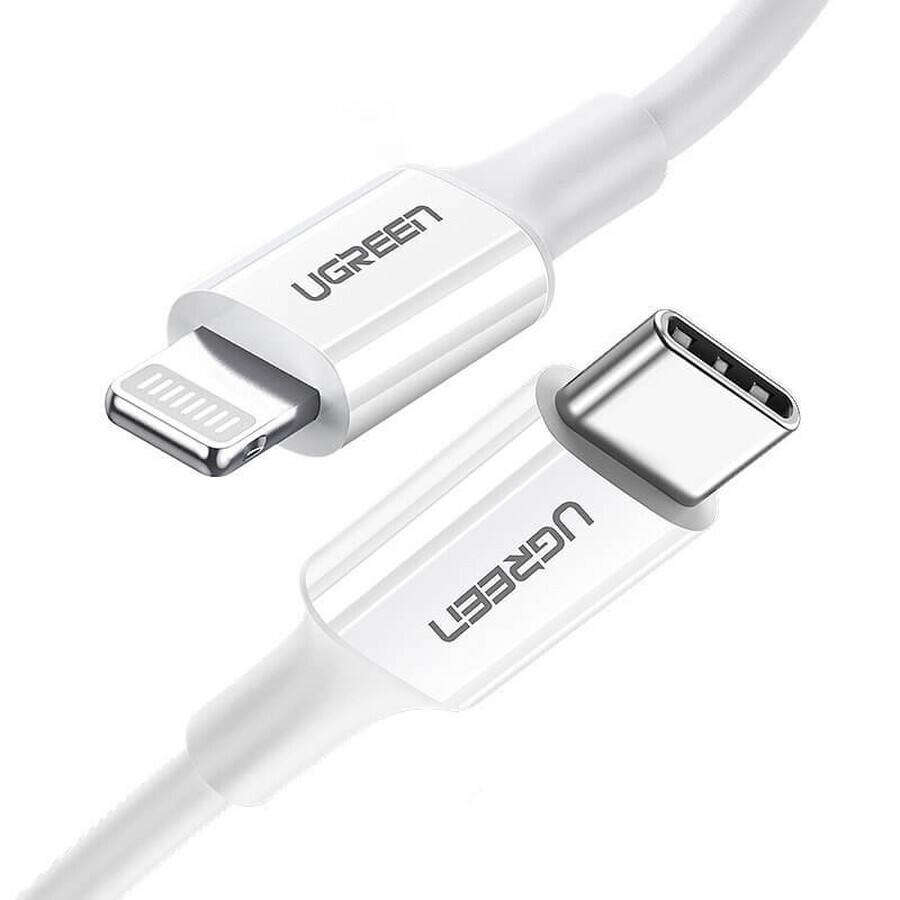 Ugreen US171 Lightning - USB-C MFi PD 20W 3A 480Mbps cable 0.5m - white