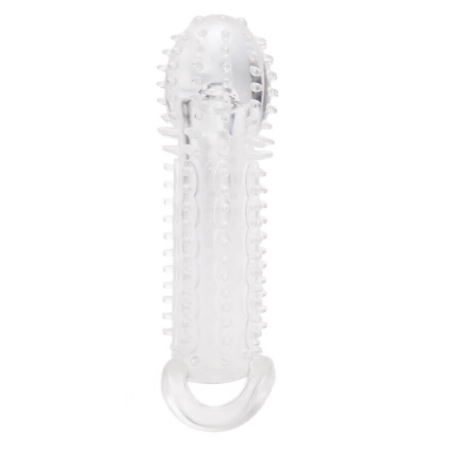 Size Up Clear View Textured Penis Extender with Protrusions