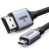 Ugreen HD164 15517 micro HDMI / HDMI 2.1 8K cablu 2m - gri