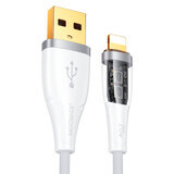Joyroom Star-Cloud Series A3 USB-A / Lightning 2.4A 1.2m cablu cu comutator inteligent - alb
