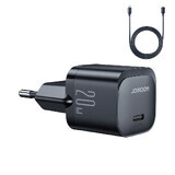 Încărcător mini USB C 20W PD cu cablu USB C - Lightning Joyroom JR-TCF02 - negru