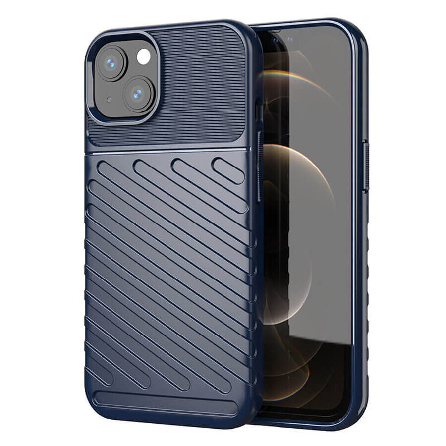 Thunder Case flexibele gepantserde hoes iPhone 13 mini blauw
