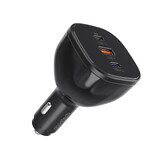 Choetech TC0024 cargador de coche 160W 2x USB-C PD 3.1 1x USB-A - negro