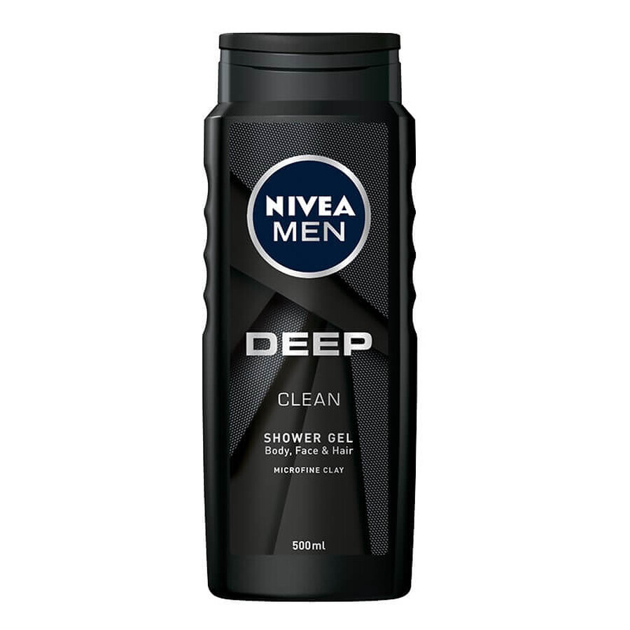 Boutique Nivea Men Deep Clean Gel douche pour le visage et les cheveux, 500 ml Nivea Men Deep Clean Gel douche pour le visage et les cheveux, 500 ml