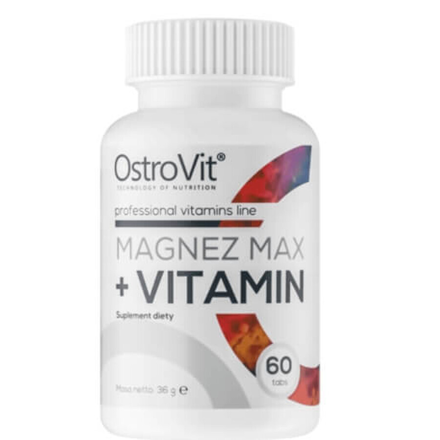 OstroVit Magneziu MAX + Vitamina, 60 comprimate