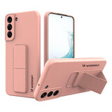 Wozinsky Kickstand Case étui en silicone avec support Samsung Galaxy S22+ rose