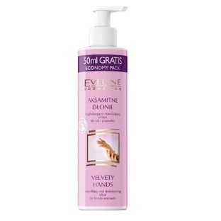 Eveline Cosmetics Aksamitne Dłonie Glättendes und feuchtigkeitsspendendes Hand- und Nagelelixier, 245 ml