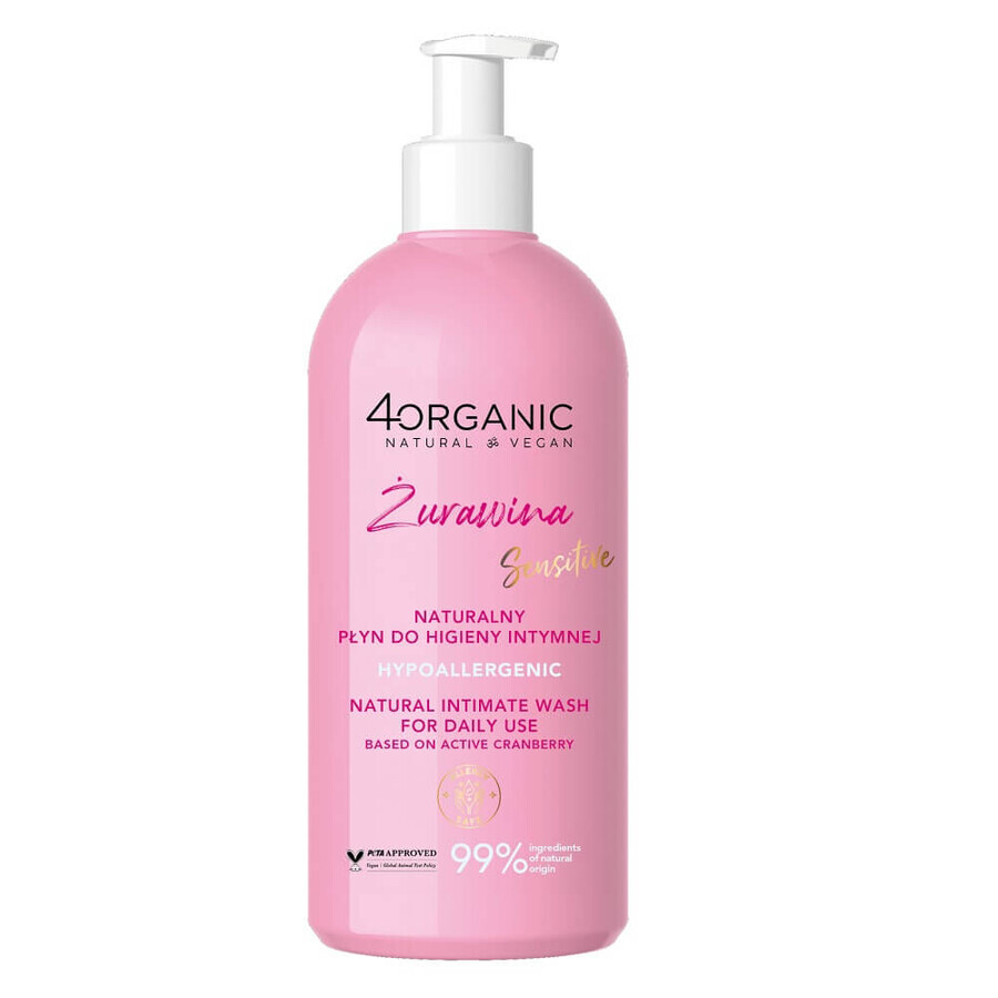 Winkel op 4organic Natuurlijke intieme hygiënelotion Cranberry, 350 ml 4organic Natuurlijke intieme hygiënelotion Cranberry, 350 ml