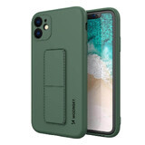 Wozinsky Kickstand Case étui en silicone avec support Samsung Galaxy A72 4G vert foncé