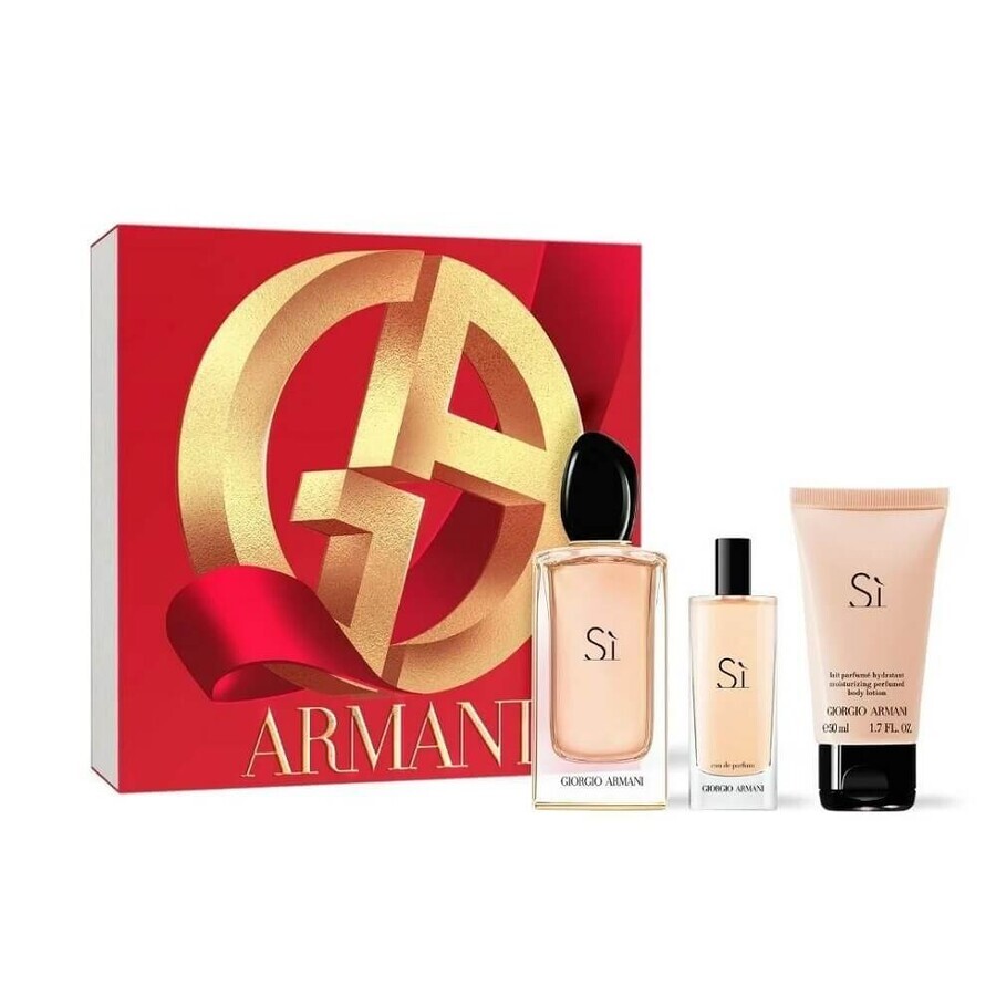 Giorgio Armani Si Set Eau de Parfum 100 ml + Eau de Parfum 15 ml + Body Lotion 50 ml